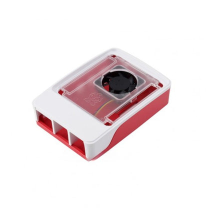 Official Raspberry Pi 5 Case Red and White Raspberry Pi 5 ABS Case Raspberry Pi 5 Active Cooling PWM Fan Protection - RS5688