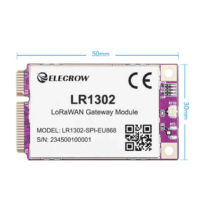 ELECROW LR1302 LoRaWAN Gateway Module With SPI Interface, EU868 Band, SX1302 Chipset, 8 Channel Support For Long-Range Wireless Communication And IoT Applications - RS7215