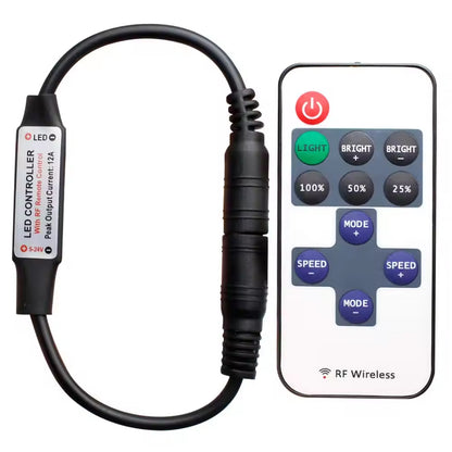 Mini Rf Button Mini 11-Button RF LED Strip Controller DC Socket For Single 2835 5050 ...