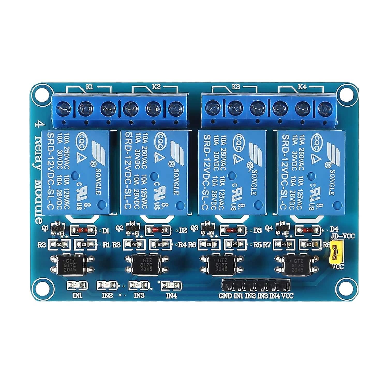 12V 4 Channel Relay Module with Optocoupler