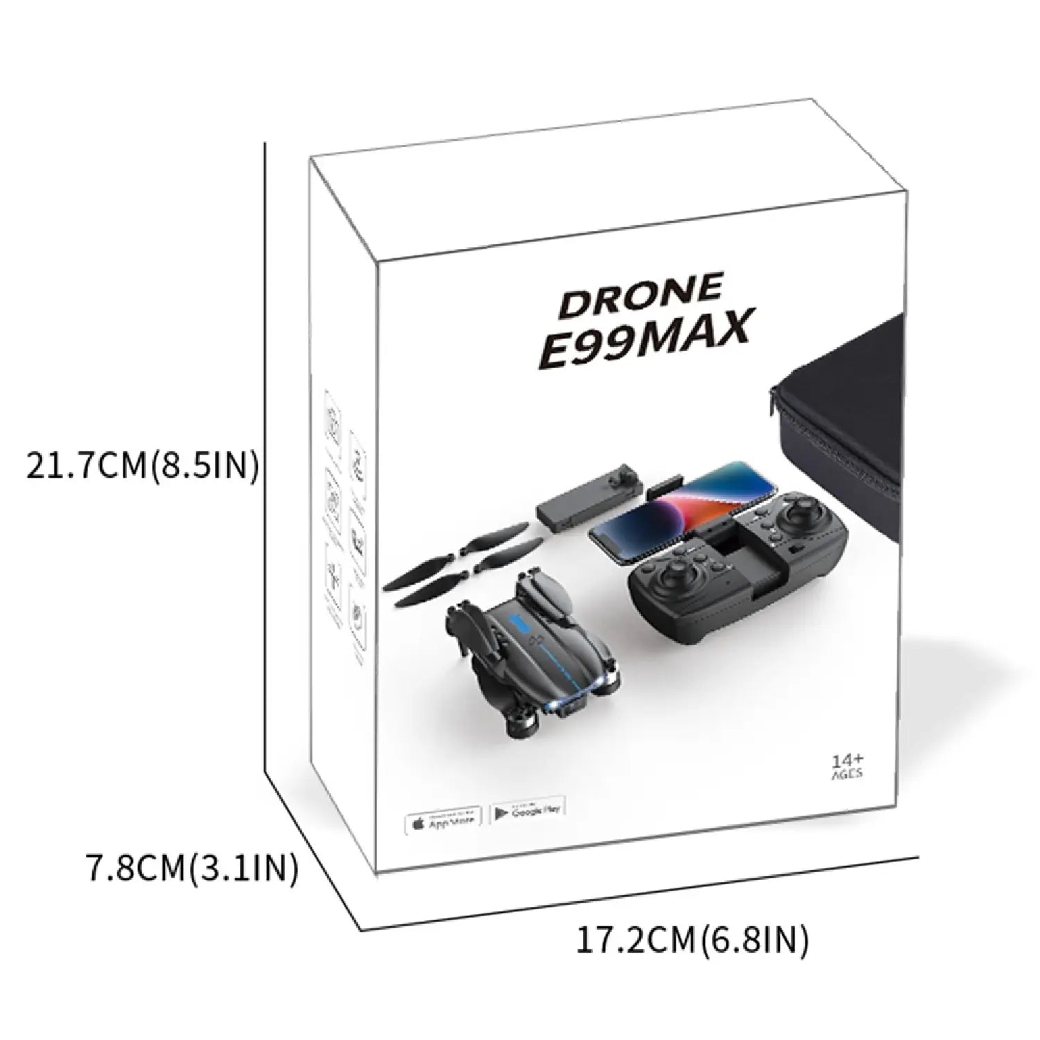 E99 Max Drone with 4K Dual Camera & 20-min Flight Time – Foldable Quadcopter - RS8721