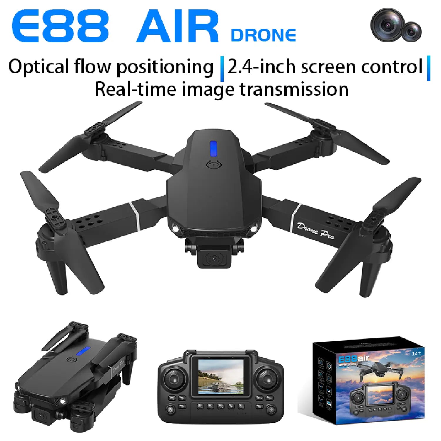 E88 Air Drone – 1080P HD Camera, Foldable & Beginner-Friendly Quadcopter