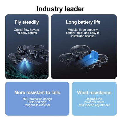 E66 Air Drone — Foldable 4K Dual-Camera Quadcopter with Optical Flow & Screen Remote - RS8727