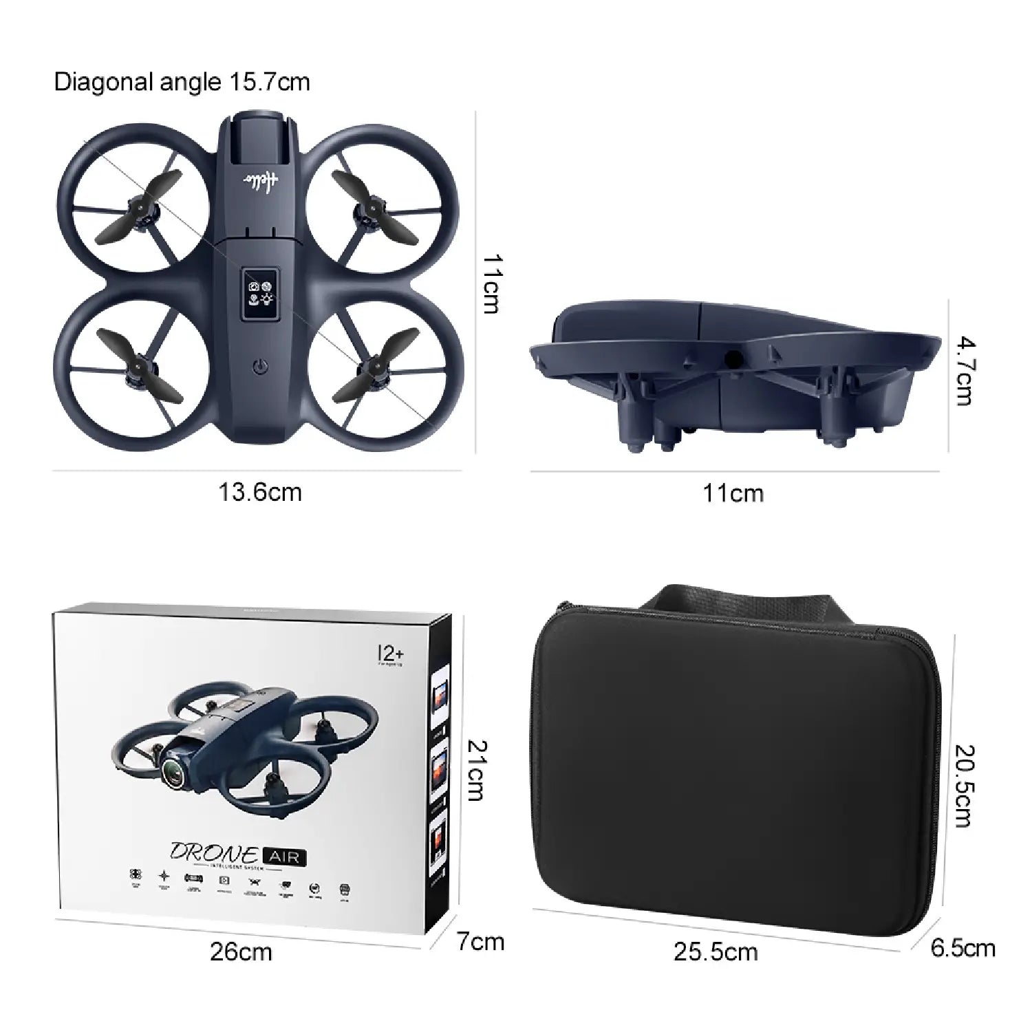 E66 Air Drone — Foldable 4K Dual-Camera Quadcopter with Optical Flow & Screen Remote - RS8727
