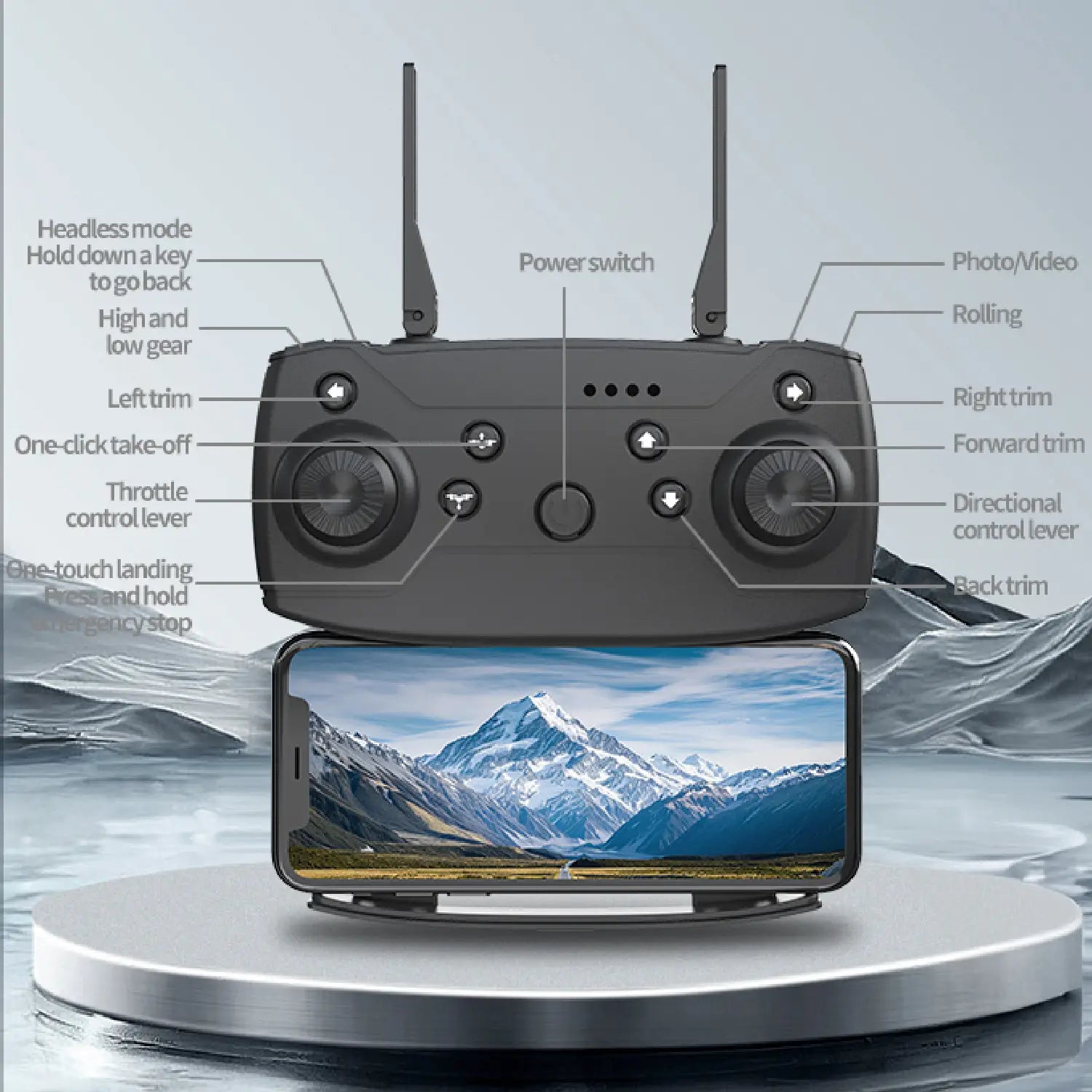 E99 Drone – Dual Camera Foldable Quadcopter with HD FPV