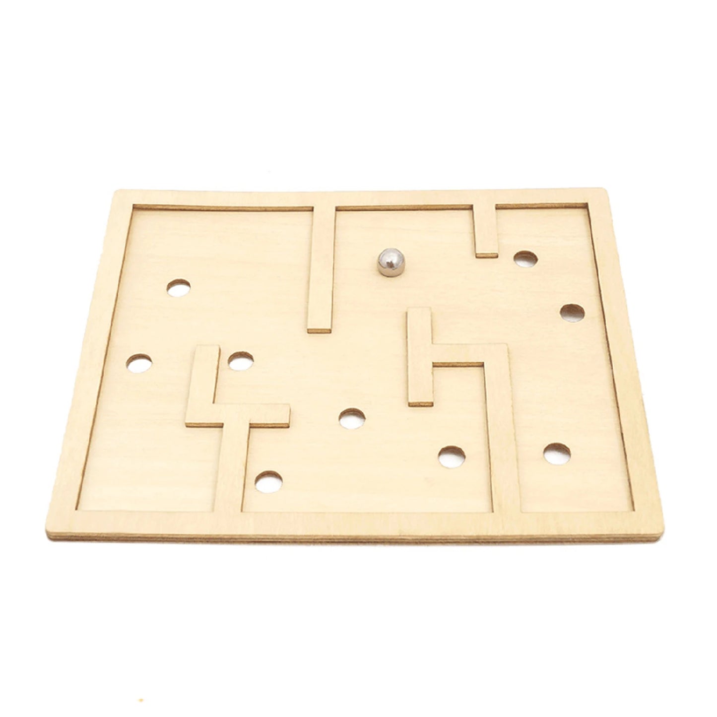 DIY Rectangular Maze STEM Kit Children's 3D Wooden Puzzle Wooden Box Educational Toys Balance Science Challenge Educational Wooden Box Puzzle- RS6311