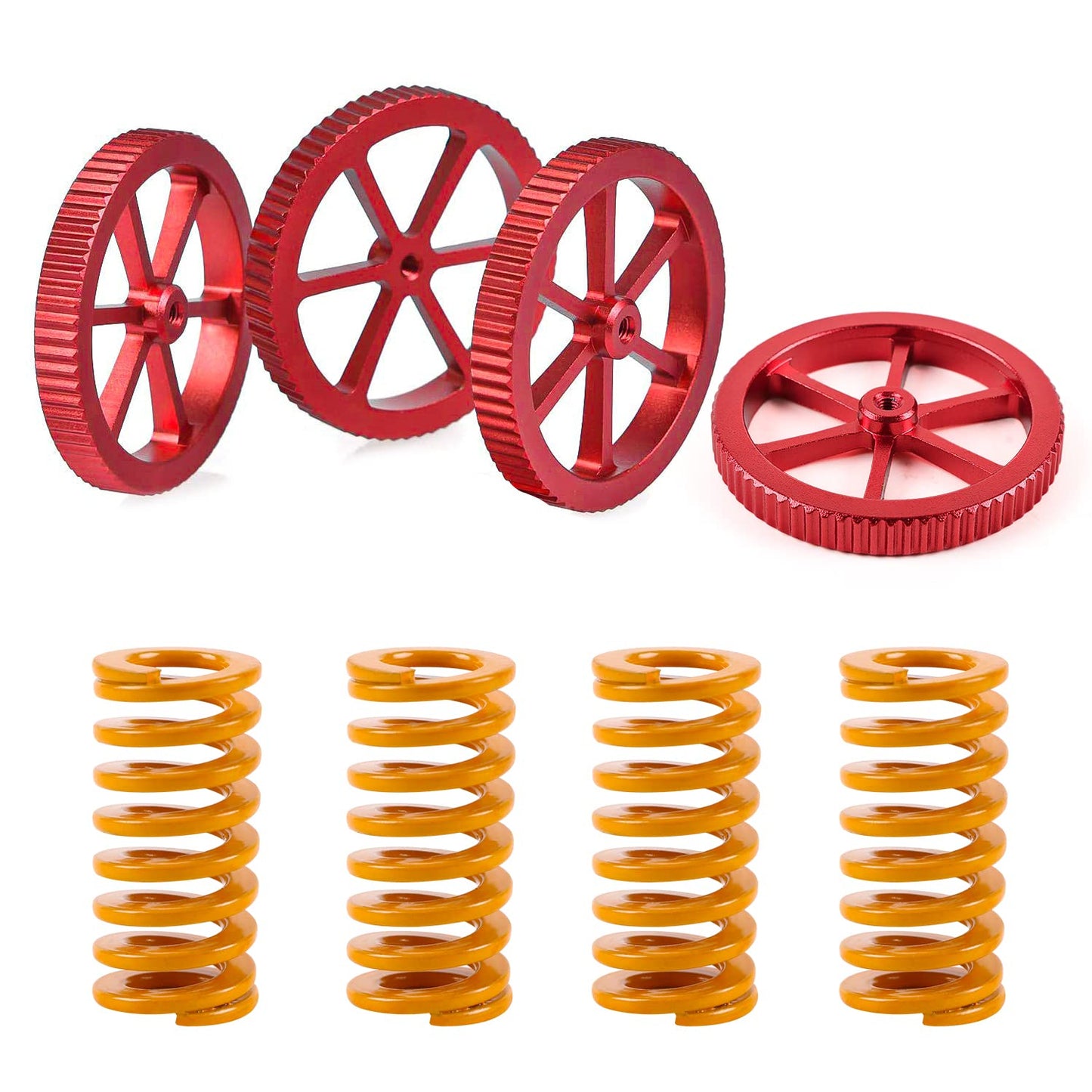 3D Printer Upgrade Kit Ender 3 Upgrade Kit Metal Leveling Nuts and Springs Nozzles Heatbed Silicone Leveling Column Mounts Hand Twist Upgraded Set for Ender 3/3 V2/Ender 3 Neo/Ender 3 S1 Pro/Ender 5 Plus/CR 10 Series 3D Printer - RS6181