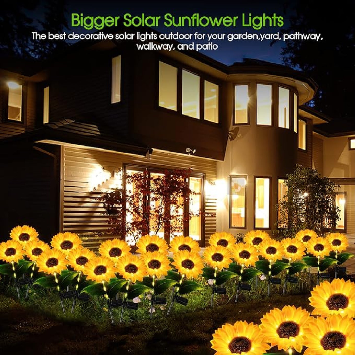 Realistic Sunflower Solar Lights Beautiful Solar Lights Outdoor Garden Decor Sunflower Solar Lights Waterproof Solar Outdoor Lights Solar Powered Garden Lights For Yard Garden Patio Pathway, Pack Of 1  - RS5844