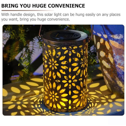 Solar Hanging Lantern Decoration LED Solar Lanterns Outdoor Metal Garden Decor Patio Decor LED Hanging Solar Lights Table Lamp For Patio, Yard, Walkway, Pathway, Pack Of 1  - RS5845