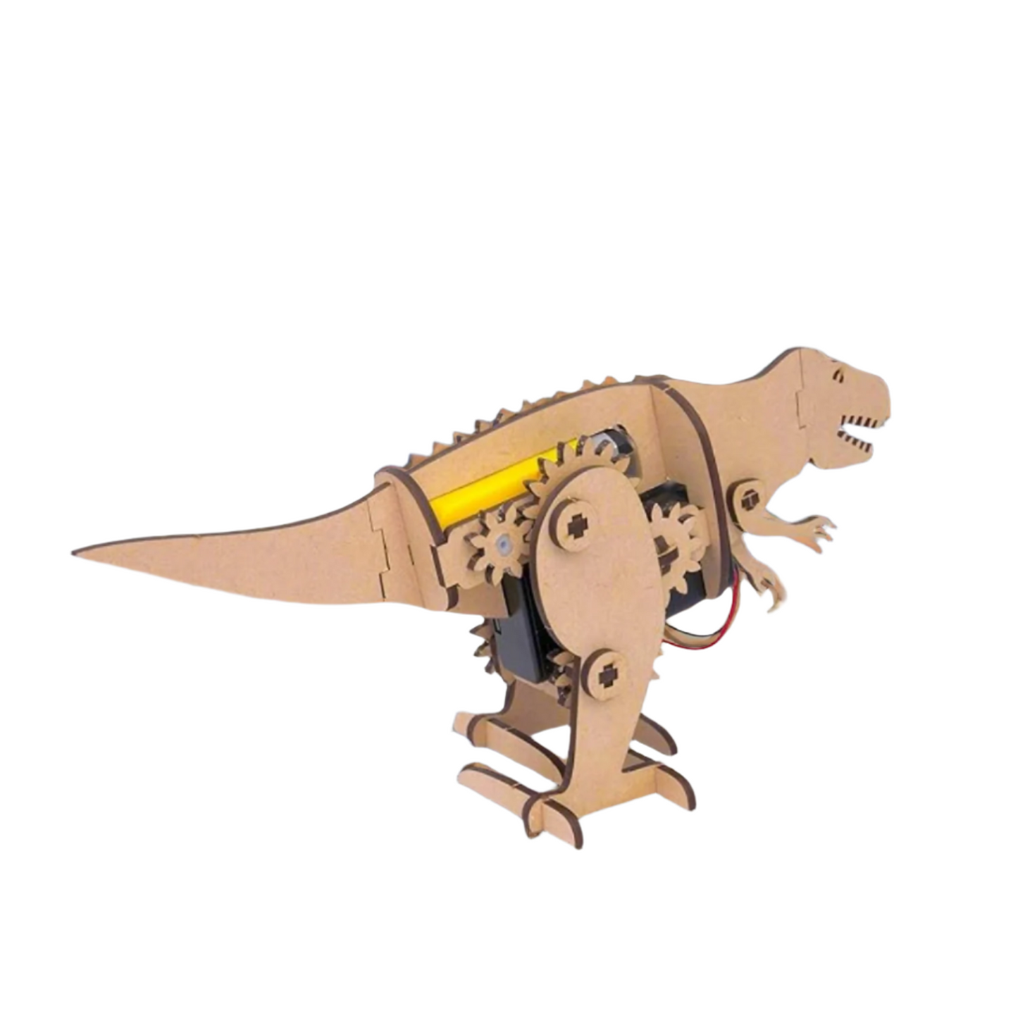 DIY Motorized Dino STEM Kit Dino Bot - DIY Motorized Robot Craft Kit Made From Laser Cut Wood - Engineering Toy For Kids And Adults - RS5846