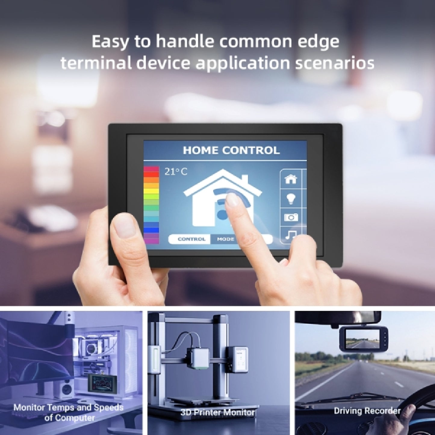 ELECROW CrowPanel - 3.5" ESP32 Terminal 480x320 TFT Capacitive Touch Display With High-Resolution RGB Touchscreen (RGB By Chip ILI9488) It's A Versatile Terminal For IoT And Embedded Projects - RS6983