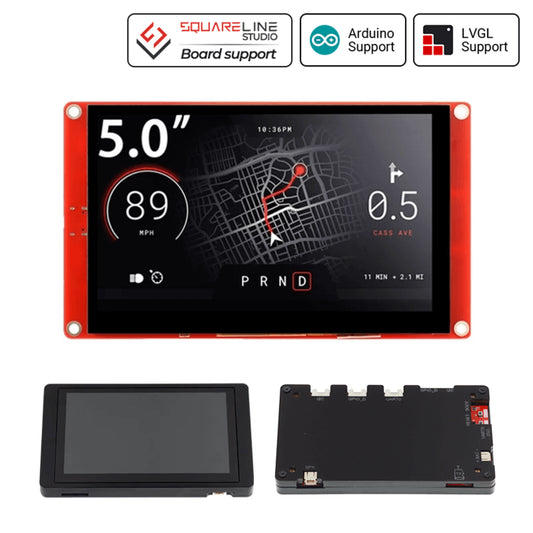 ELECROW CrowPanel-5.0" ESP32 Terminal HMI Display 800x480 RGB TFT LCD Touch Screen Compatible With Arduino/LVGL/ PlatformIO/Micropython with Acrylic Case - RS7048