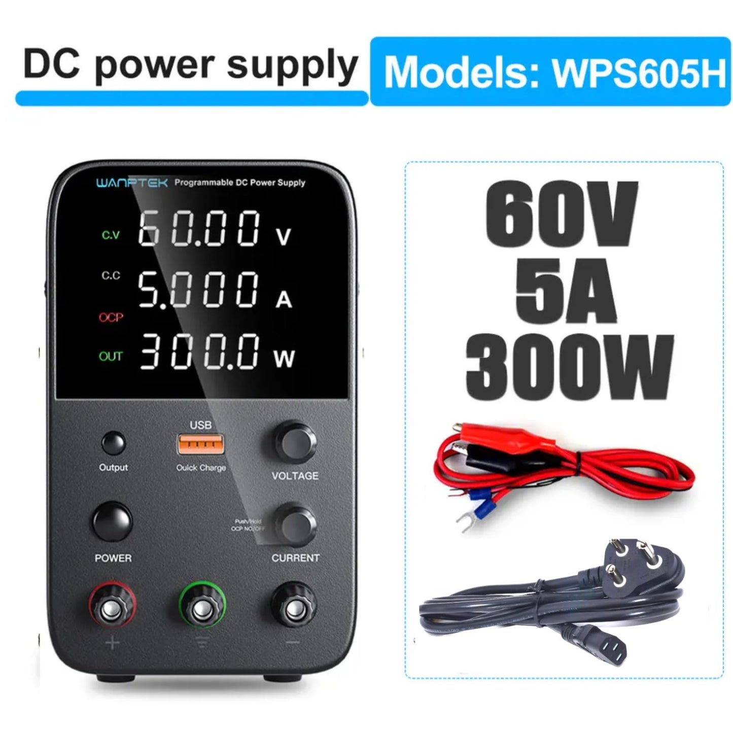 Wanptek WPS305H DC Power Supply 30V/5A Adjustable Power Supply Lab Grade Wanptek WPS305H DC Power Supply For Your Projects - RS6859