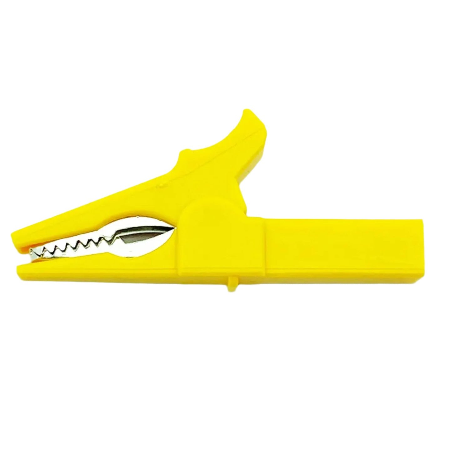 55mm Copper Crocodile Clip Copper Insulated Crocodile Clip 55mm Insulated Clip Opening 10mm For Banana Plug 4mm High-Quality Crocodile Clip - Yellow- RS6822