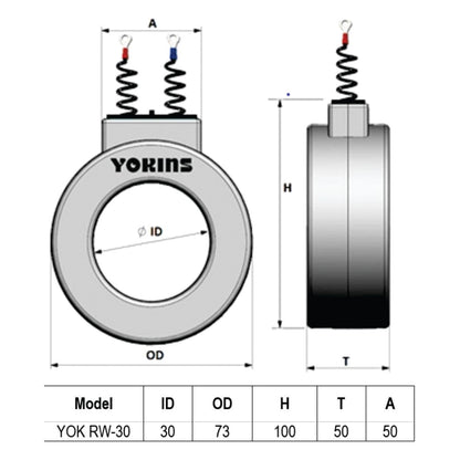 Yokins 50/5A Ratio Current Transformer For AC Current Measurement Precision Current Sensing Device Ideal For Ammeter Applications - RS6821