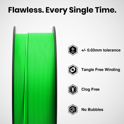 Numaker 1.75mm PLA+ Filament 3D Printer Filament High-Quality PLA+ For Fluorescent Prints Bright Green Premium PLA+ Filament -  Fluorescent Green - RS6805