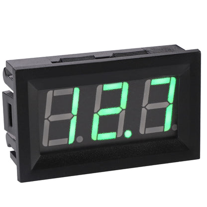 0.56" DC 5V-120V Digital Voltmeter 0.56" Digital Voltage Meter Two-Wire Digital Voltmeter For Car, Bike, Motorcycle - Green - RS6897