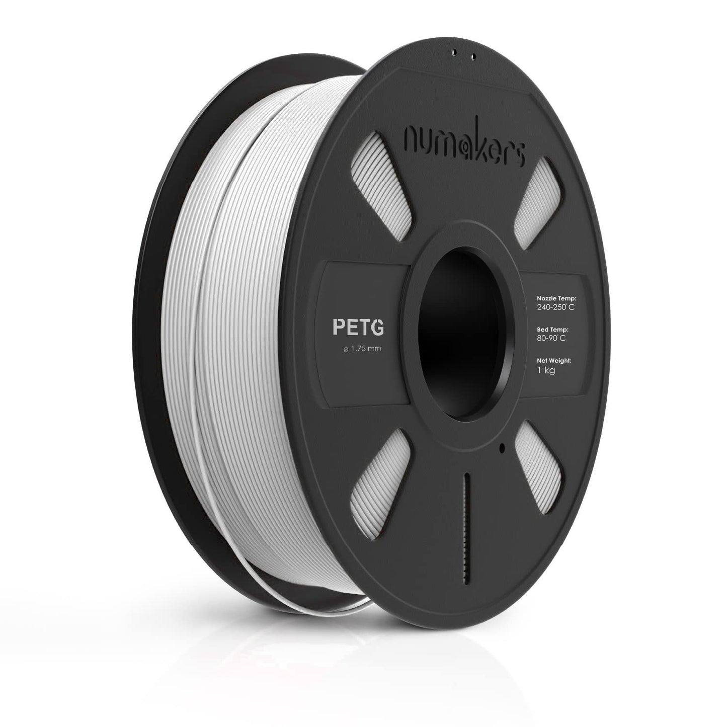 Numaker PETG Filament 3D Printing Filament 1.75mm Filament 1KG Filament Numaker Filament High-Quality PETG Filament For 3D Printing - Pure White - RS6761