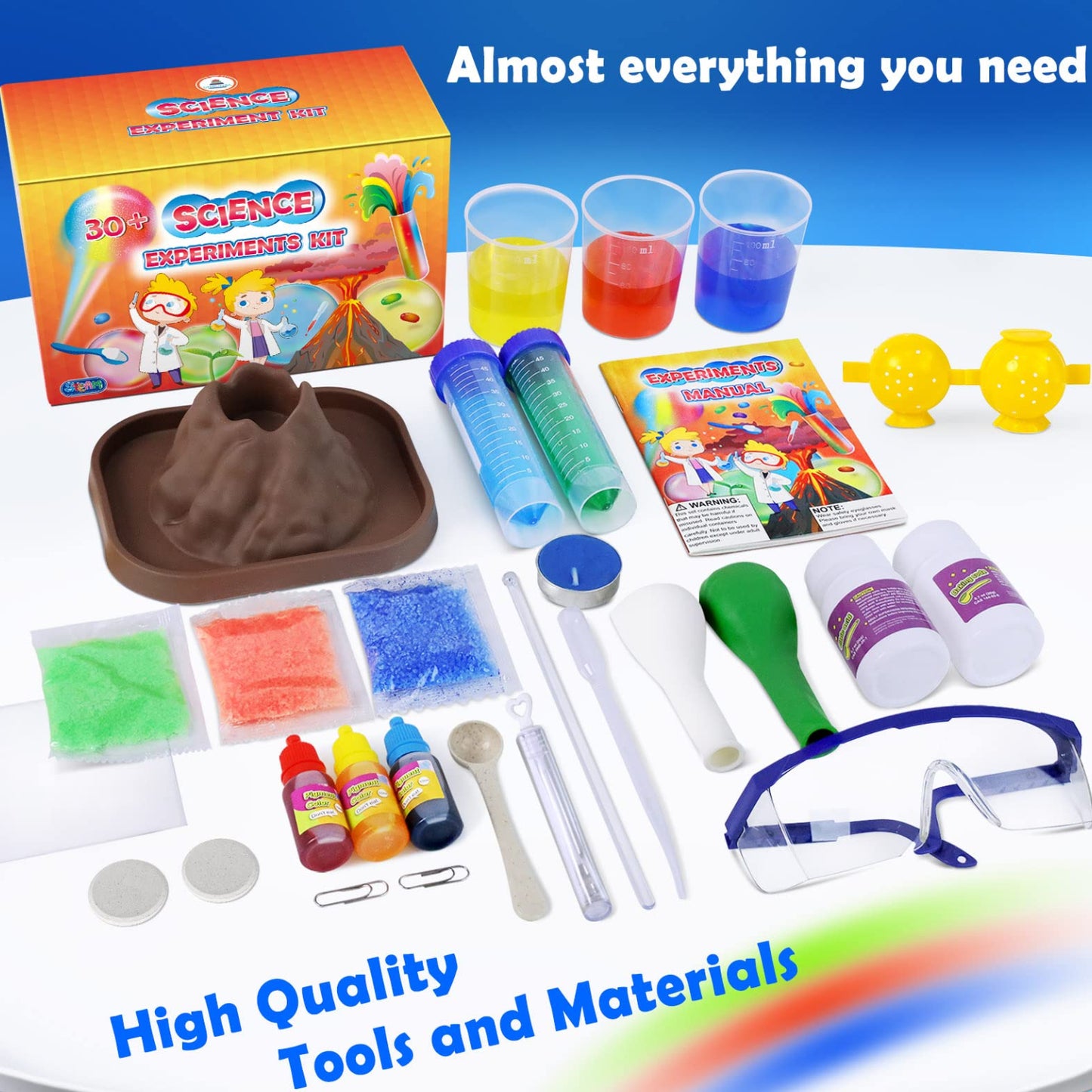 30+ Experiments Science STEM Kit STEM Toys Early Childhood Education STEM Learning Kits For Boys And Girls Educational Toys With Chemistry Experiments DIY Science Kits For Kids At Home Hands-On Learning STEM Projects For Kids Ages 4-10- RS6200