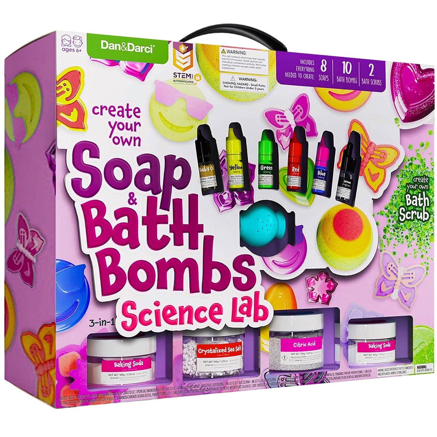 Soap & Bath Bomb Making Kit 3-In-1 Spa Science Kit, STEM Toys For Girls And Boys DIY Science Experiment Toys Educational Craft Gifts For Kids Hands-On Science Activities For Kids Creative DIY crafts For Kids Birthday Gifts For Kids Ages 6-12- RS6201