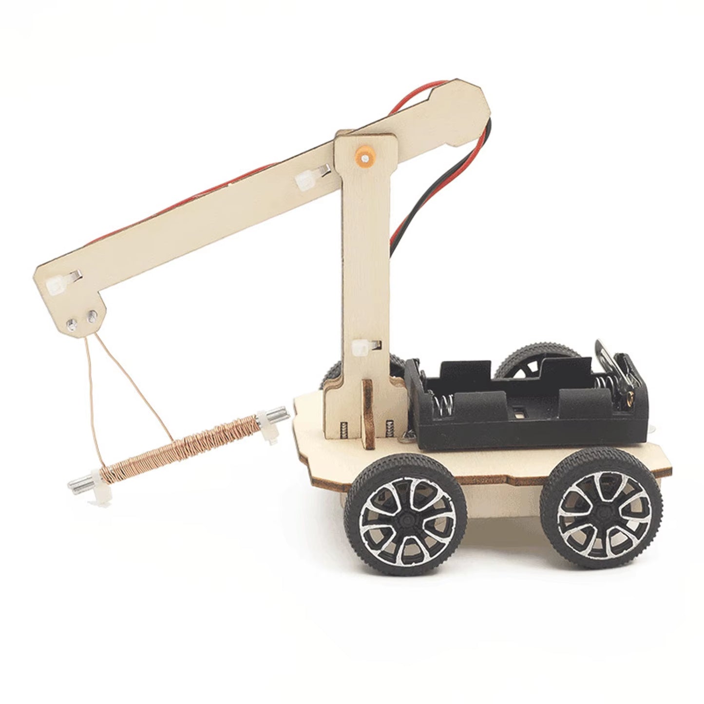 Wooden Electromagnetic Crane STEM Kit Electric Electromagnetic Crane Kit DIY Wooden Electric Crane Kit For STEM Learning Hands-On Science Experiment For Kids - RS6377