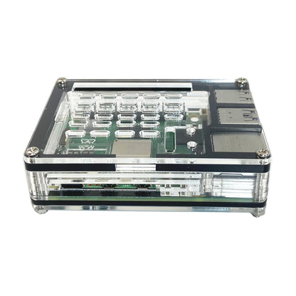 Raspberry Pi 5 9-Layer Case Acrylic Shell Raspberry Pi 5 Case Compatible With Raspberry Pi 5 4GB, 8GB Active Cooler - RS5776