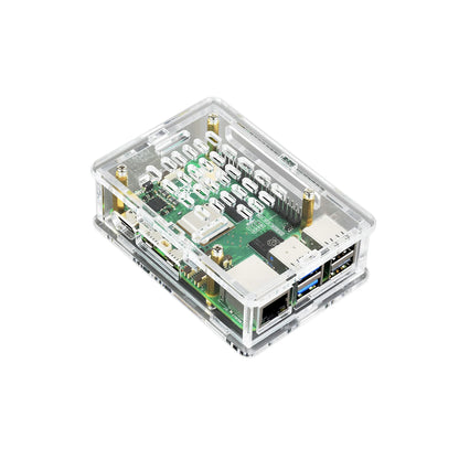 Raspberry Pi 5 Case Clear Acrylic Case For Raspberry Pi 5, Supports Installing Official Active Cooler - RS5785