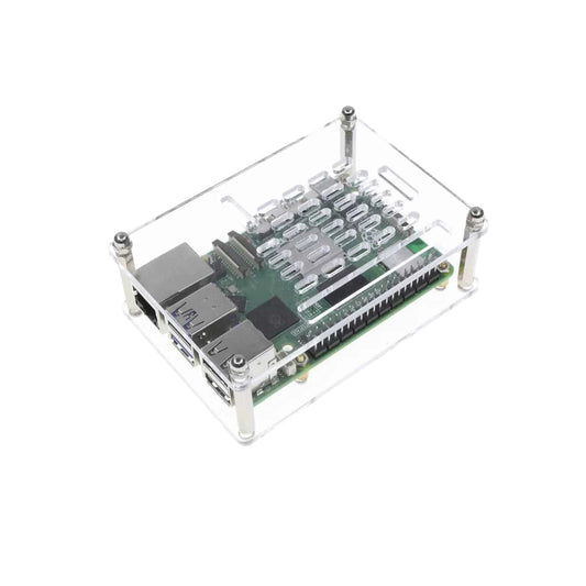 Raspberry Pi 5 Case Clear Acrylic Case For Raspberry Pi 5, Supports Installing Official Active Cooler - RS5784