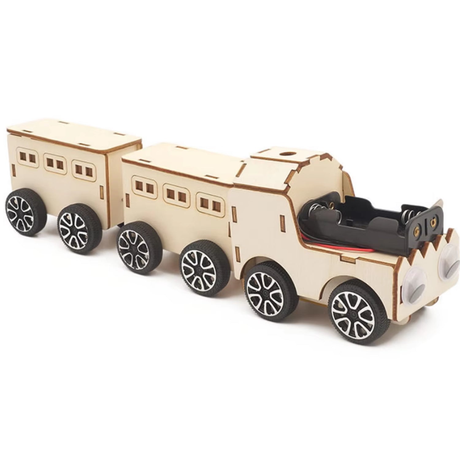 DIY Wooden Electric Train STEM Kit Mini Wooden Jigsaw Train Kit Build Your Own Train Puzzle Motorized Train Puzzle Fun Science Physic Project Experiment For School Children   - RS6460