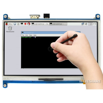 Waveshare 7" Resistive Touchscreen LCD 1024×600 Multi-Purpose 7" Resistive Touch Display With HDMI, IPS Compatible With Raspberry PI & Various Systems -  RS4635/RS2853