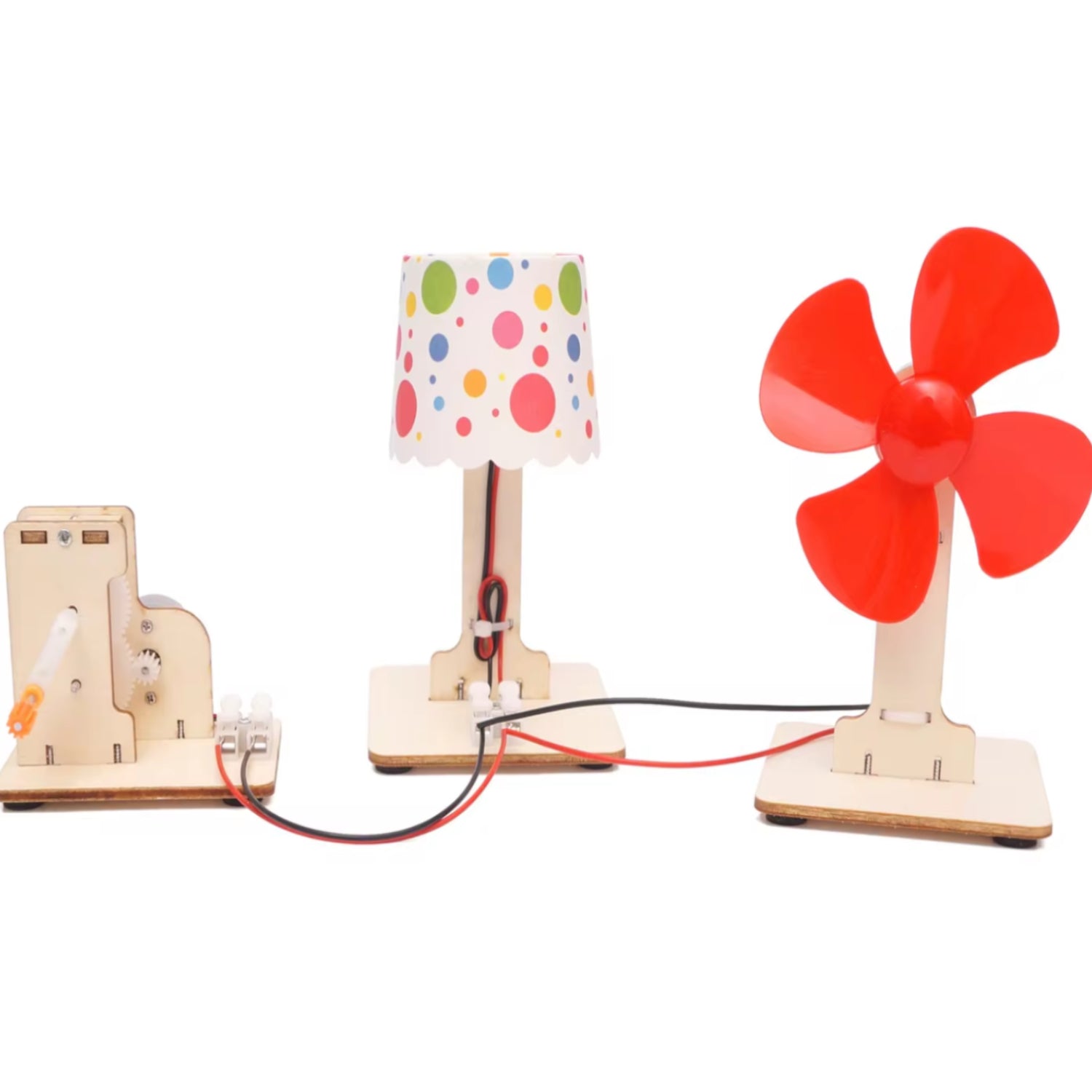 DIY Wooden Hand Crank Generator Kit Hands-On Crank Generator Kit Wooden Science Experiment Kit For DIY Funny Science Physic Project Experiment For Crank Your Creativity School Children - RS6499