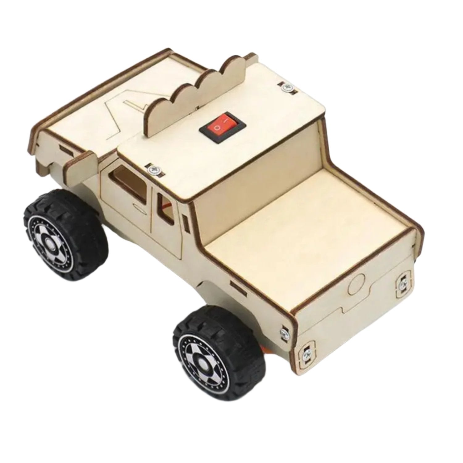 DIY 4WD Offroad Vehicle Wooden Kit Off-Road Rig Building a Custom Four-Wheel Drive Off-Road Vehicle Build Your For Interactive Science Experiment For Children - RS6483