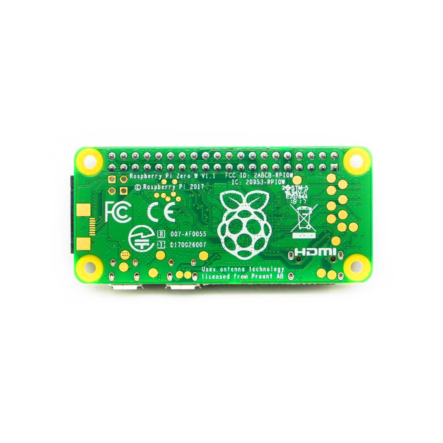 Raspberry Pi Zero WH Pi Zero WH Wireless Raspberry Pi 0 WH Built-In WiFi And Bluetooth Pre-soldered GPIO Headers - RS7180