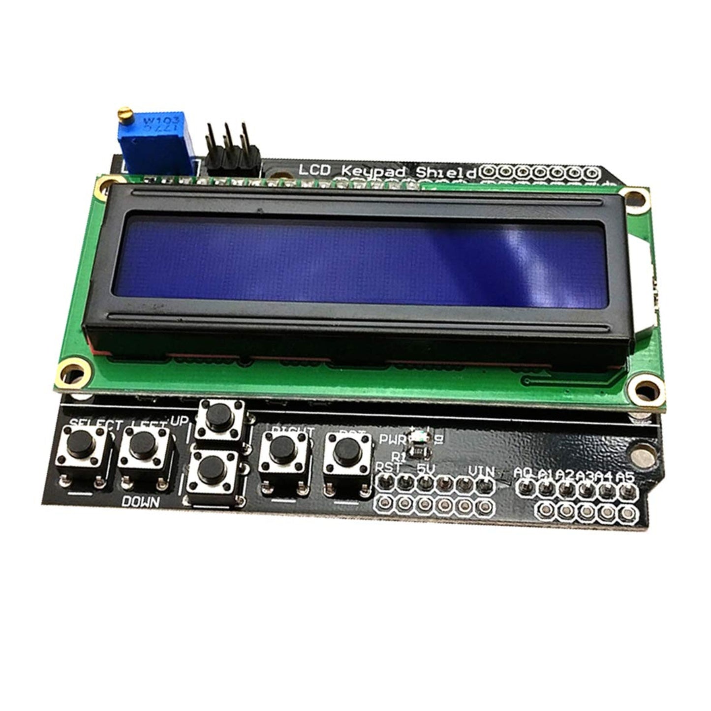 16x2 LCD Keypad Shield Arduino LCD Keypad 1602 LCD Keypad Shield With Blue Backlight For Arduino Blue Screen Backlight Versatile LCD Keypad For Electronics Projects - SD007