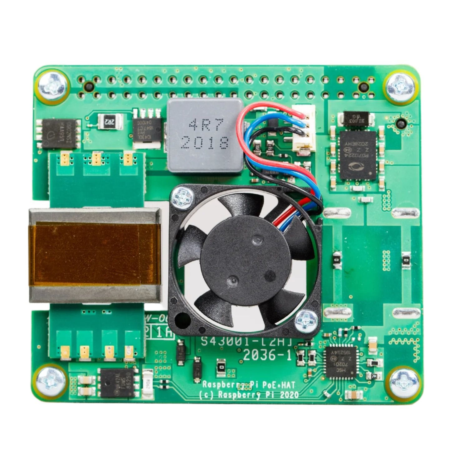 Raspberry Pi PoE+ HAT Pi Power Over Ethernet+ HAT RPi PoE+ HAT Raspberry Pi PoE+ HAT For Raspberry Pi 3B+/4B Power Your Raspberry Pi Over Ethernet Pi PoE+ HAT 802.3af/at-Compliant - RS7110