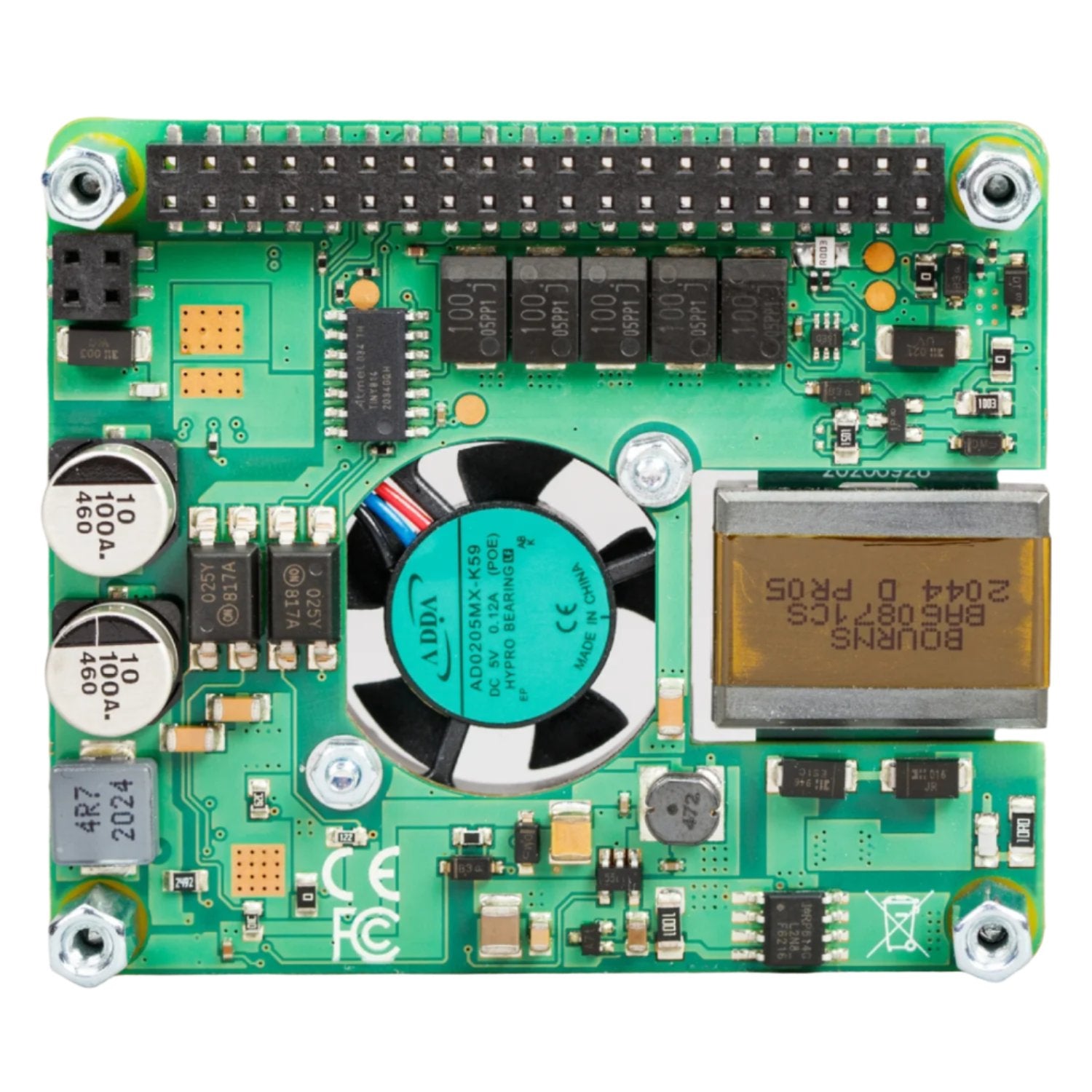 Raspberry Pi PoE+ HAT Pi Power Over Ethernet+ HAT RPi PoE+ HAT Raspberry Pi PoE+ HAT For Raspberry Pi 3B+/4B Power Your Raspberry Pi Over Ethernet Pi PoE+ HAT 802.3af/at-Compliant - RS7110