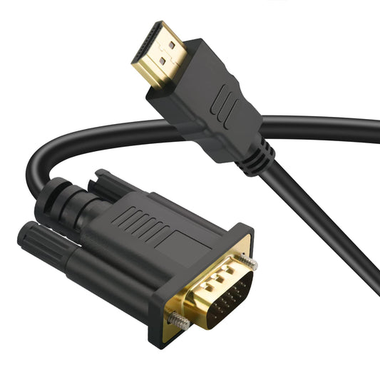 HDMI To VGA Cable Gold-Plated HDMI To VGA Cable 1080P@60Hz HDMI To VGA Cable Convenient HDMI To VGA Converter For PC, Laptop, And TV - 1 Meter - RS7175