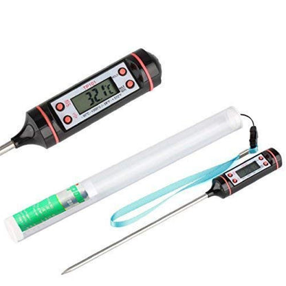 Portable Digital Food Thermometer Digital Probe Food Thermometer Waterproof Digital Food Thermometer Instant Read Digital Meat Thermometer with Temperature Probe - RS4166