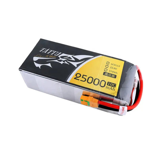 Tattu 22.8V 10C 6S LiPo HV Battery 25000mAh 6S LiPo Battery 22.8V 10C HV Battery XT90-S Anti-Spark LiPo Battery For UAVs And RC Models - RS9999