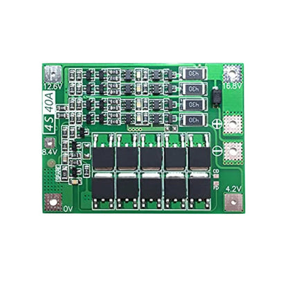 18650 BMS 4S 40A Li-ion Battery Charger Standard Version PCB 4S 40A Li-ion Battery Protection Board With Balance Li-ion Battery Charger And Protection Board For Drill Motors Powerful 40A Li-ion Battery Management System For Drills - RS7007