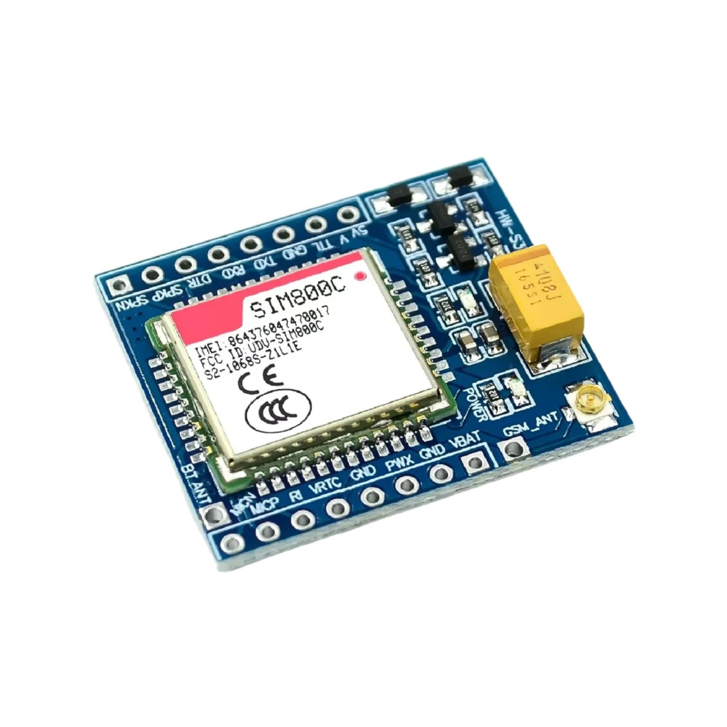 SIM800C GSM GPRS Module Unsoldered 5V/3.3V TTL Development Board IPEX With Bluetooth Development Board With Bluetooth Connectivity IPEX Connector For Easy Integration - RS6863