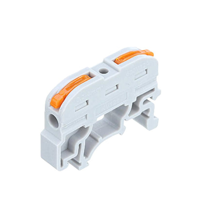 PCT-211 Guide Rail Type Quick Connection Terminal: PCT-211 DIN Rail Mount Quick Connect Terminal Block Fast & Reliable Wire Connections For Industrial Applications - RS3692