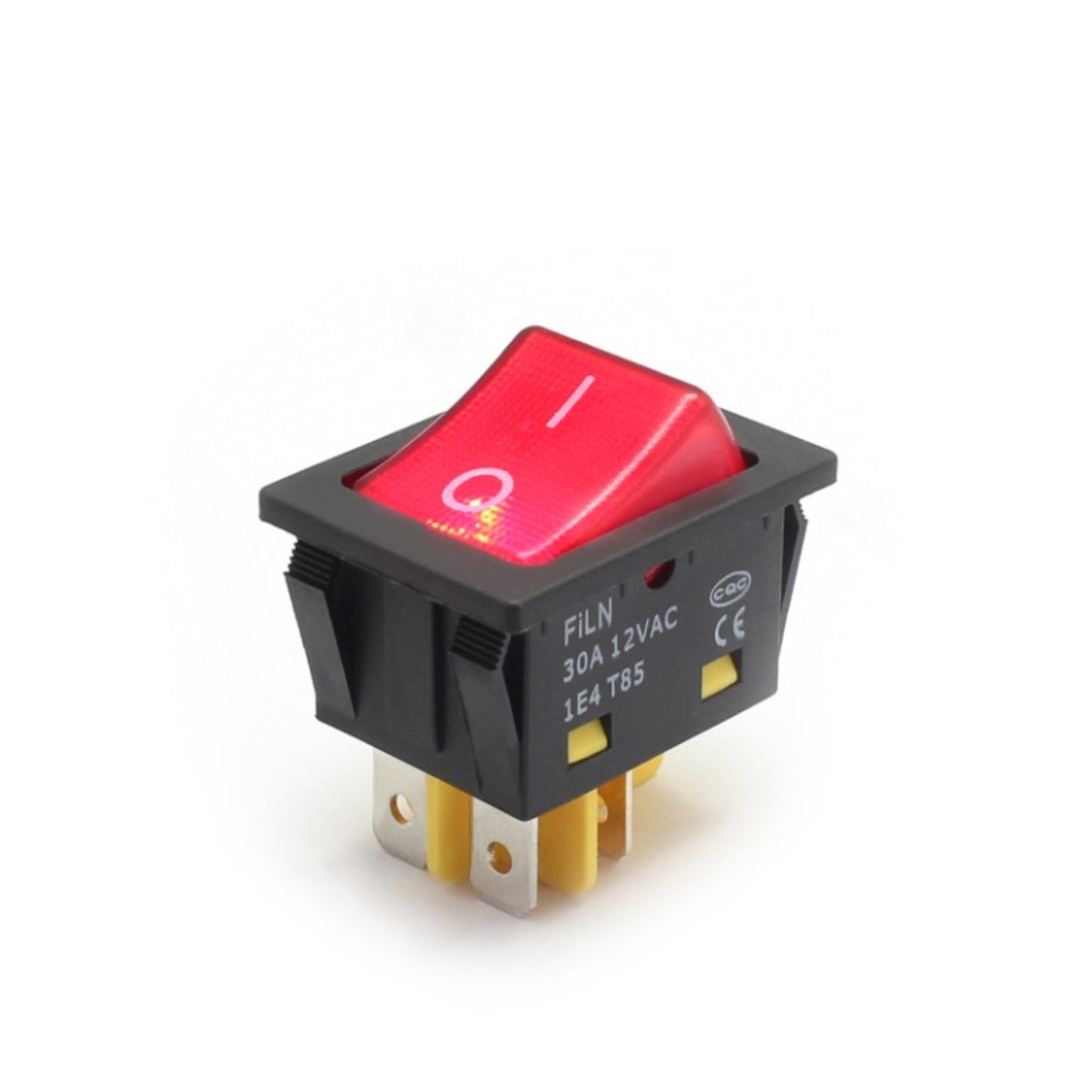 4-Pin 30A Rocker Switch 250V 12V Illuminated Rocker Switch UL Illuminated Rocker Switch Brighten Up Your Projects With Illuminated Rocker Switch - RED - RS6576