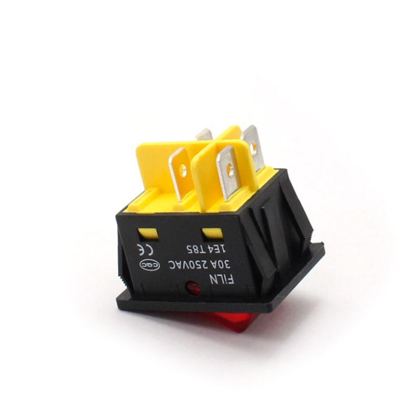 4-Pin 30A Rocker Switch 250V 12V Illuminated Rocker Switch UL ...
