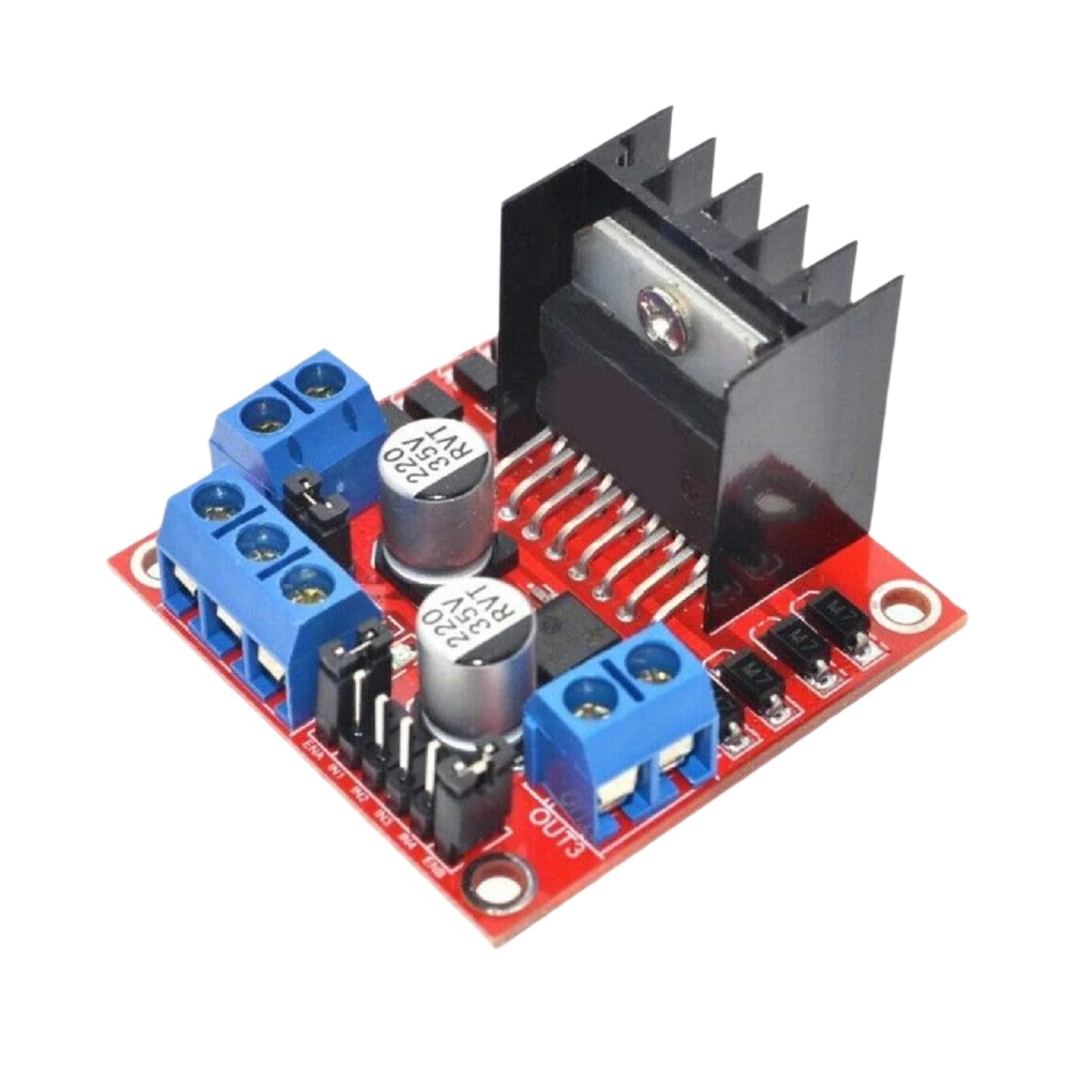 L298N Based Dual Motor Driver Speed And Direction Control Raspberry Pi-Controlled Dual Motor Driver Motor Driver Circuit Build Your Own Robot - AA034