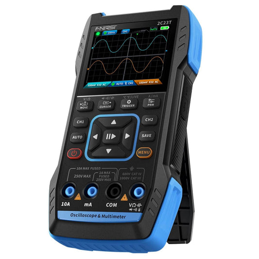 FNIRSI 2C53T 3-in-1 Oscilloscope Handheld Analyzer 2C53T Oscilloscope Upgraded 3 in 1 Handheld Oscilloscope Digital Multimeter and Function Generator With Bluetooth Connectivity For Data Analysis - RS8294