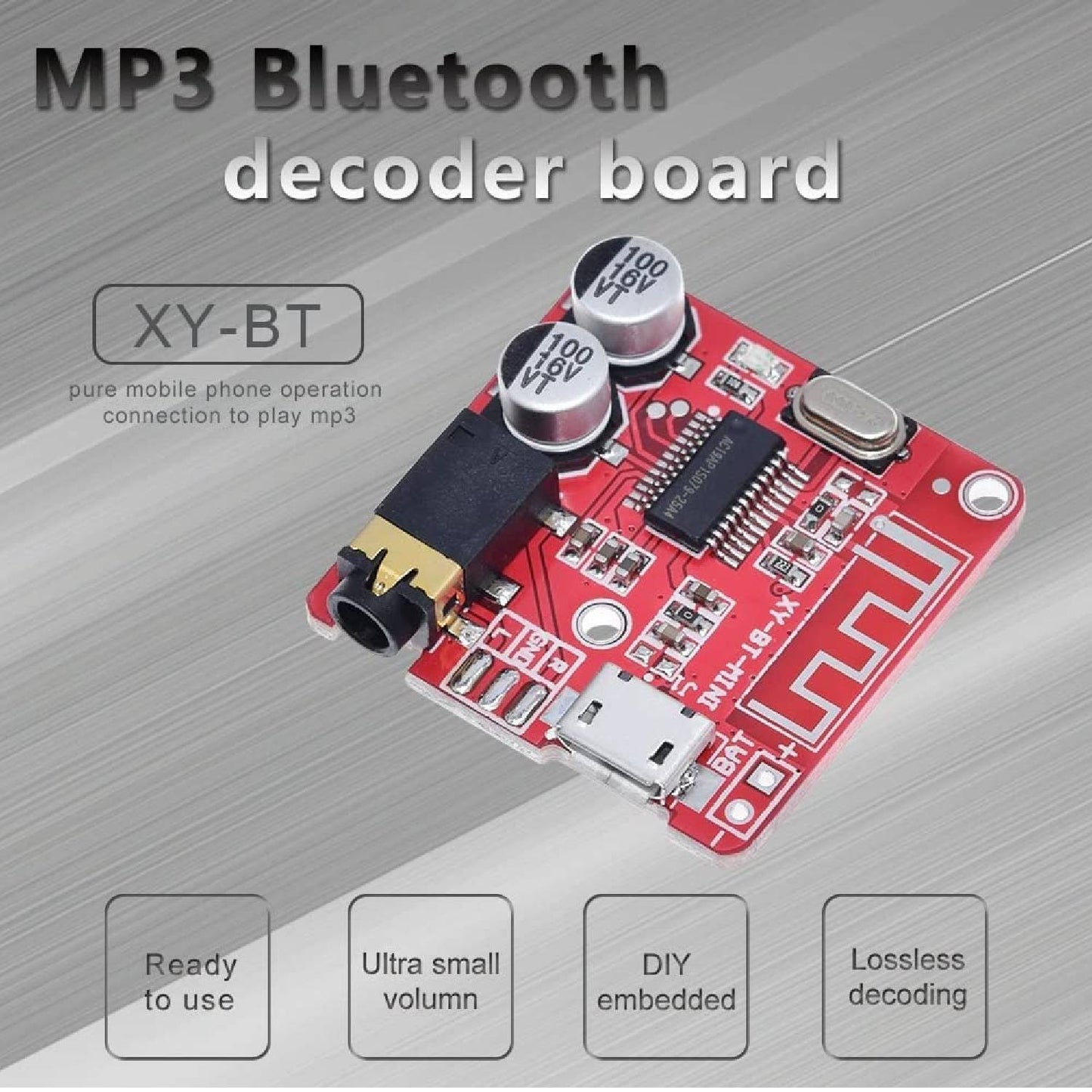 MP3 Bluetooth Decoder Board Original Bluetooth 5.0 Board MP3 Player Decoder Board Car Audio Amplifier Board With MP3 Player Decoder Lossless Car Speaker Amplifier Modified 4.1 PCB Audio Decoding Board Module - RS5541