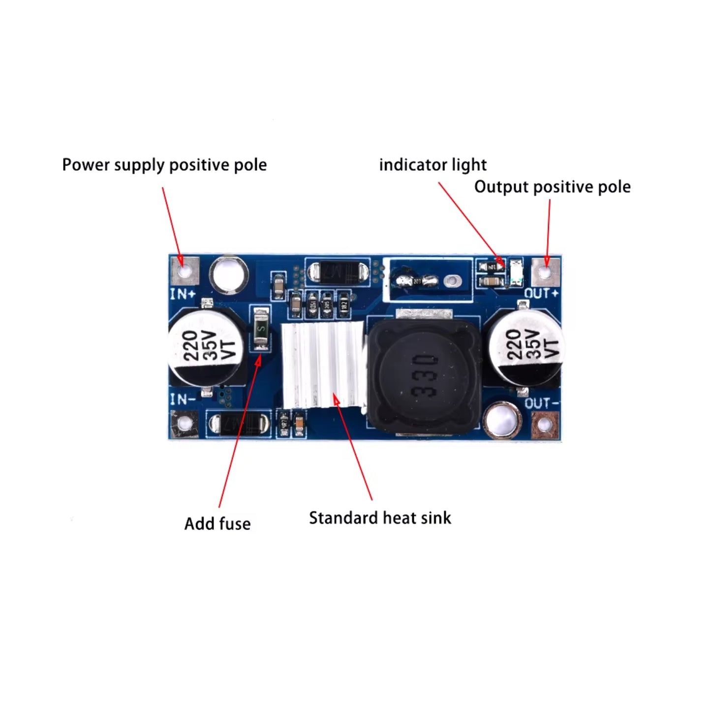 3A 12V to 5V  15V to 9V Adjustable Step-Down Regulator 2A 24V to 12V Reduced Voltage Stabilized Voltage Power Board