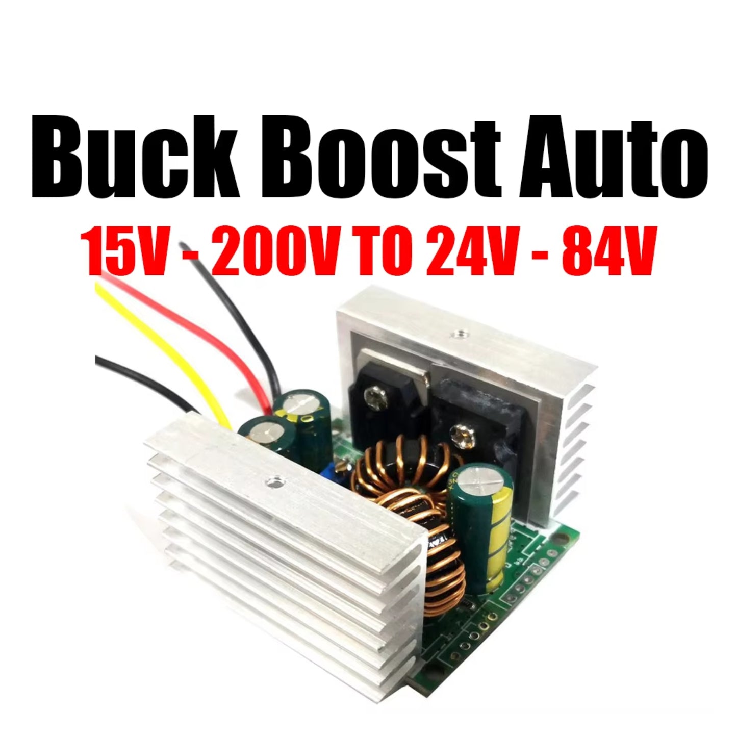 15V-200V Auto Buck-Boost Converter 96V 84V 72V 60V 48V 36V 24V 19V to 24V-84V Step-Up/Step-Down Voltage Regulated Power Module For Industrial Applications