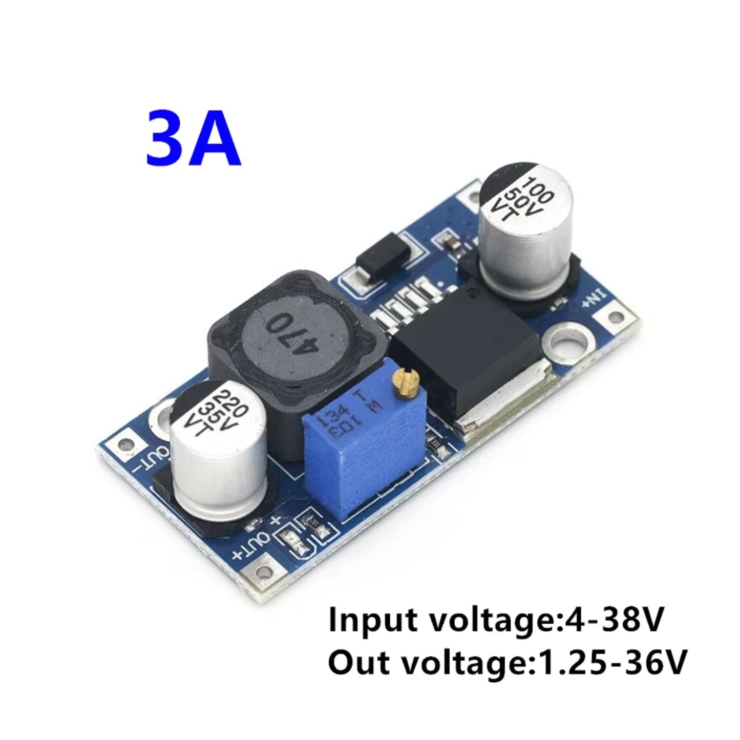 LM2596 XL4015 Buck Boost Converter Module LM2596S Adjustable DC to DC Converter 3A 4A 5A Step-Down Power Supply Regulator Module For Arduino, Raspberry Pi and DIY Projects